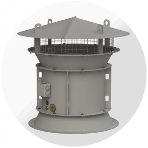 Крышный осевой вентилятор ВКО-13-284 №4, Ø400 мм